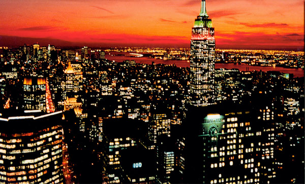 new york time square at night. Above: Times Square at night,