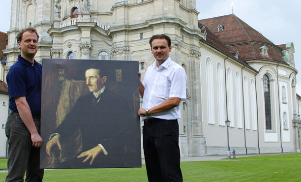 Nikola Tesla's Blue Portrait