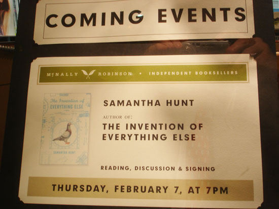 Reading, Discussion and Signing of Samantha Hunt